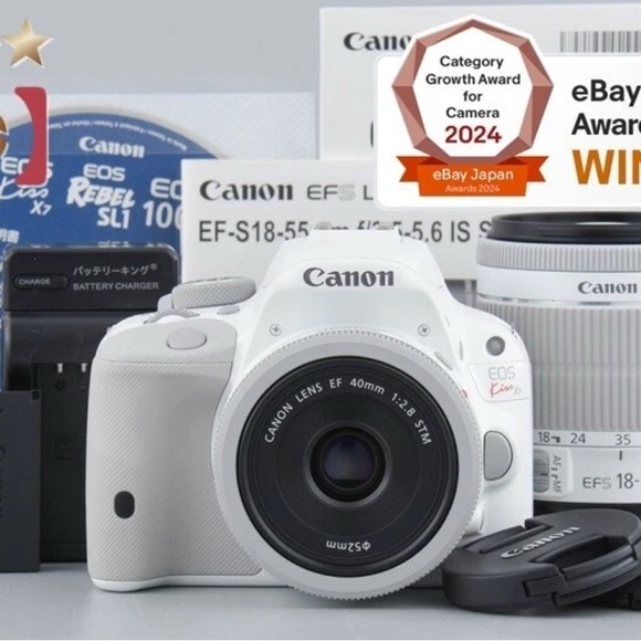 Canon White Digital Camera with Modern Design
